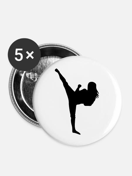 Martial Arts # 5 - Buttons klein 25 mm (5er Pack) - Weiß