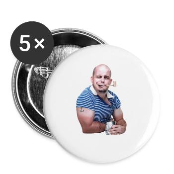 popey - Buttons klein 25 mm (5er Pack) - Weiß - Vorne
