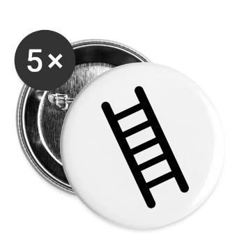 leiter__f1 - Buttons klein 25 mm (5er Pack) - Weiß - Vorne