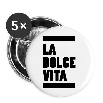 la dolce vita - Lot de 5 petits badges (25 mm) - blanc - Devant