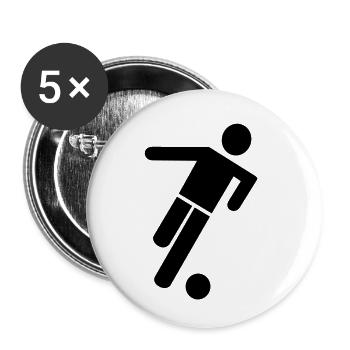 Soccer player - Buttons small 1''/25 mm (5-pack) - white - Front