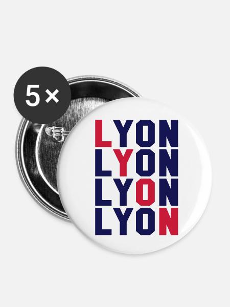Lyon Gitter - Buttons klein 25 mm (5er Pack) - Weiß
