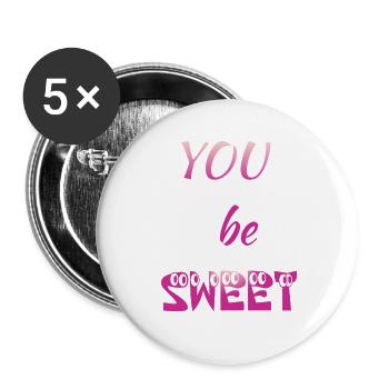 You be Sweet - Buttons small 1''/25 mm (5-pack) - white - Front