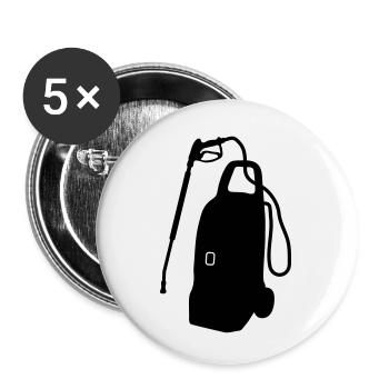 nettoyeur_ à _haute_ pression_g1 - Lot de 5 petits badges (25 mm) - blanc - Devant