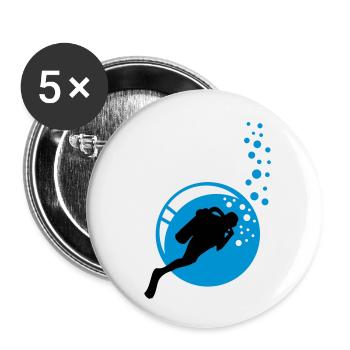 diving_sports_km2 - Buttons small 1''/25 mm (5-pack) - white - Front