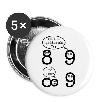 Mathematics Joke - Buttons small 1''/25 mm (5-pack) - white - Front
