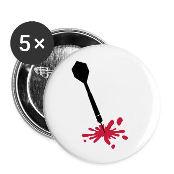 Darts Wound - Lot de 5 petits badges (25 mm) - blanc - Devant