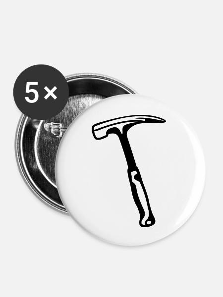 hammer - Buttons klein 25 mm (5er Pack) - Weiß