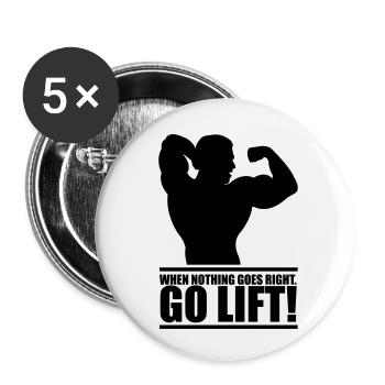 go_lift - Buttons small 1''/25 mm (5-pack) - white - Front