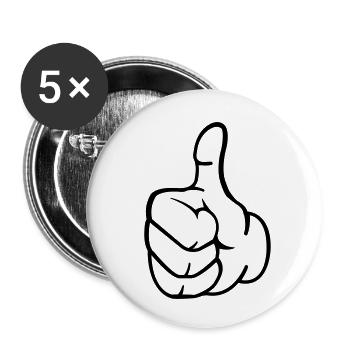 like_hand - Buttons klein 25 mm (5er Pack) - Weiß - Vorne
