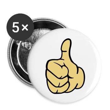 like_hand2 - Buttons klein 25 mm (5er Pack) - Weiß - Vorne