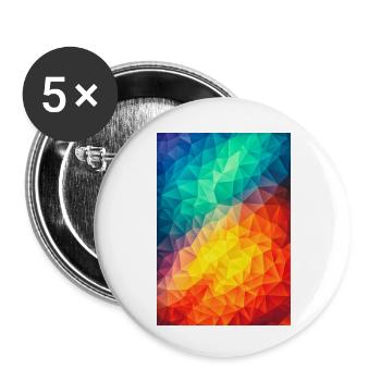 Abstract Colorful triangles geometry - Phone Case - Buttons small 1''/25 mm (5-pack) - white - Front