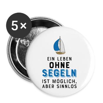 Énonciations drôles pour les marins - Lot de 5 petits badges (25 mm) - blanc - Devant