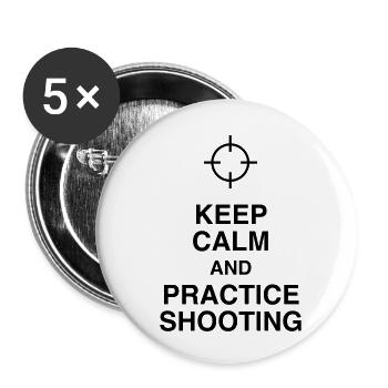 Tir Sportif Tireur Sport Sportif Athlète - Lot de 5 petits badges (25 mm) - blanc - Devant