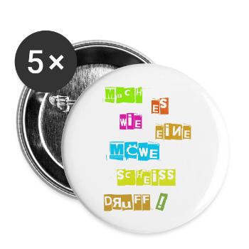 Do it like a seagull fuck it - Buttons small 1''/25 mm (5-pack) - white - Front