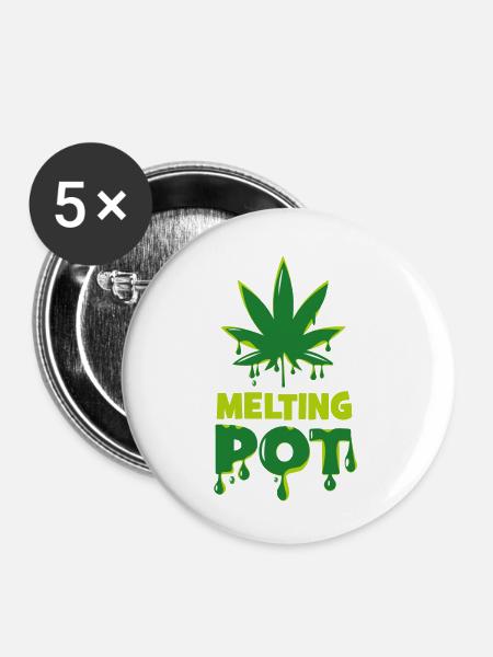 Melting Pot - Buttons klein 25 mm (5er Pack) - Weiß