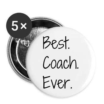 Coach Coaching Trainer Sport Entraineur Team - Buttons small 1''/25 mm (5-pack) - white - Front