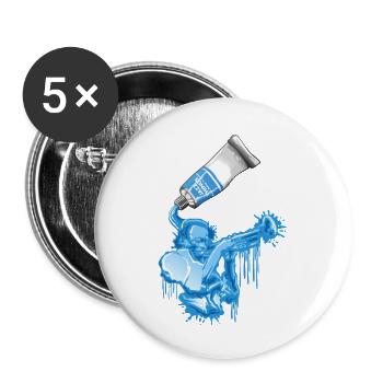 Jazz tube - Buttons klein 25 mm (5er Pack) - Weiß - Vorne