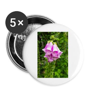 common foxglove lady's glove Roter Fingerhut - Buttons klein 25 mm (5er Pack) - Weiß - Vorne