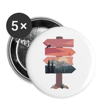 Travel - Buttons small 1''/25 mm (5-pack) - white - Front