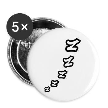 Zzz Sleeping Comic - Buttons small 1''/25 mm (5-pack) - white - Front