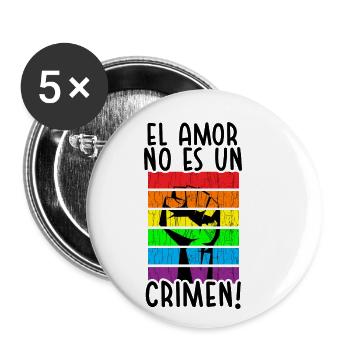World Refugee Day Human Rights Anti-Racism E. - Buttons small 1''/25 mm (5-pack) - white - Front