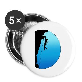 Climb on (She, blue) - Buttons klein 25 mm (5er Pack) - Weiß - Vorne