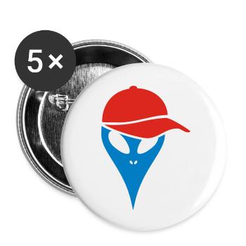 Sport - Lot de 5 petits badges (25 mm) - blanc - Devant