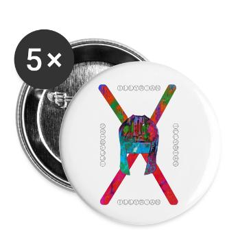 Illyrian 🇦🇱 - Buttons small 1''/25 mm (5-pack) - white - Front