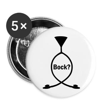 Doppel-Trichter - Buttons klein 25 mm (5er Pack) - Weiß - Vorne