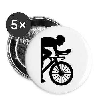 Half Bike Rider - Buttons small 1''/25 mm (5-pack) - white - Front