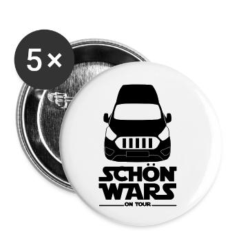 Schoen Wars - Nugget on Tour - Buttons klein 25 mm (5er Pack) - Weiß - Vorne