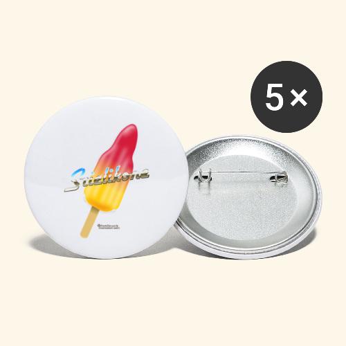 Eis am Stiel Rakete Spruch Stielikone - Buttons klein 25 mm (5er Pack)