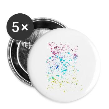 artwork,colorful dots,art,painting,abstract - Buttons small 1''/25 mm (5-pack) - white - Front