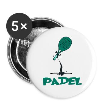 padel padel tennis padeltennis player paddle padle - Buttons small 1''/25 mm (5-pack) - white - Front