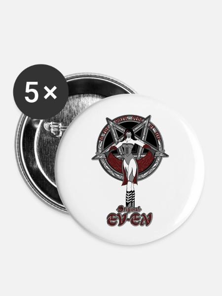 Dark Women gif - Buttons klein 25 mm (5er Pack) - Weiß