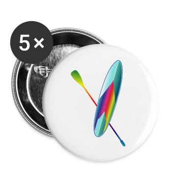 Stand up paddling colorful paddle board - Buttons small 1''/25 mm (5-pack) - white - Front
