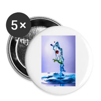 fish - Buttons small 1''/25 mm (5-pack) - white - Front