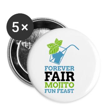 Forever Mojito Feast - Buttons small 1''/25 mm (5-pack) - white - Front
