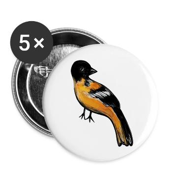 Oriole - Buttons small 1''/25 mm (5-pack) - white - Front