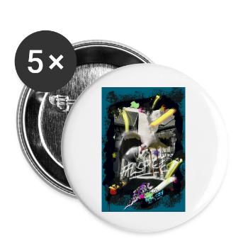 Alsace Art Street22 - Buttons small 1''/25 mm (5-pack) - white - Front