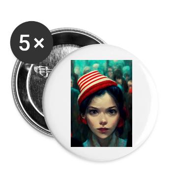 Find holger's wife! - Buttons small 1''/25 mm (5-pack) - white - Front