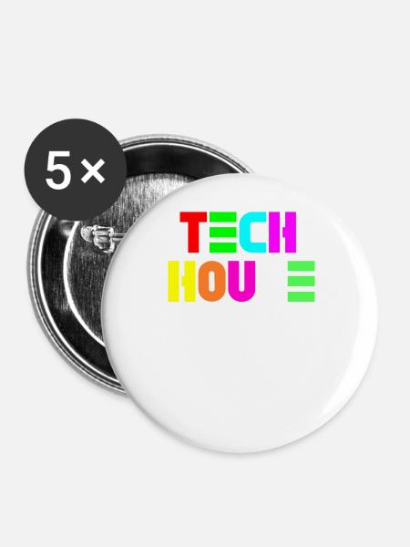 Tech-Haus - Buttons klein 25 mm (5er Pack) - Weiß