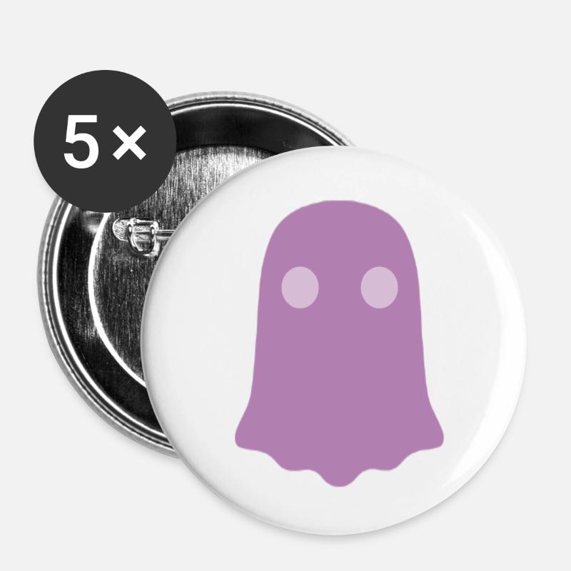 Little purple ghost - Buttons small 1''/25 mm (5-pack) - white