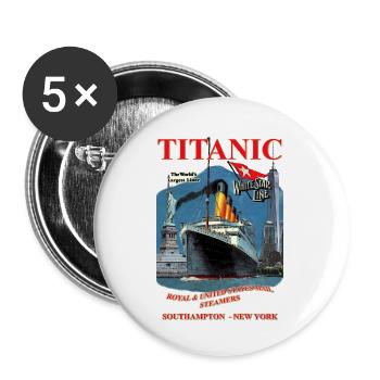 TITANIC liner creation Louis RUNEMBERG © Adagp - Buttons small 1''/25 mm (5-pack) - white - Front