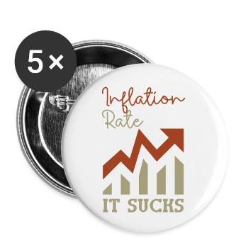 Inflation annoys frustration Provocation Statement - Buttons small 1''/25 mm (5-pack) - white - Front