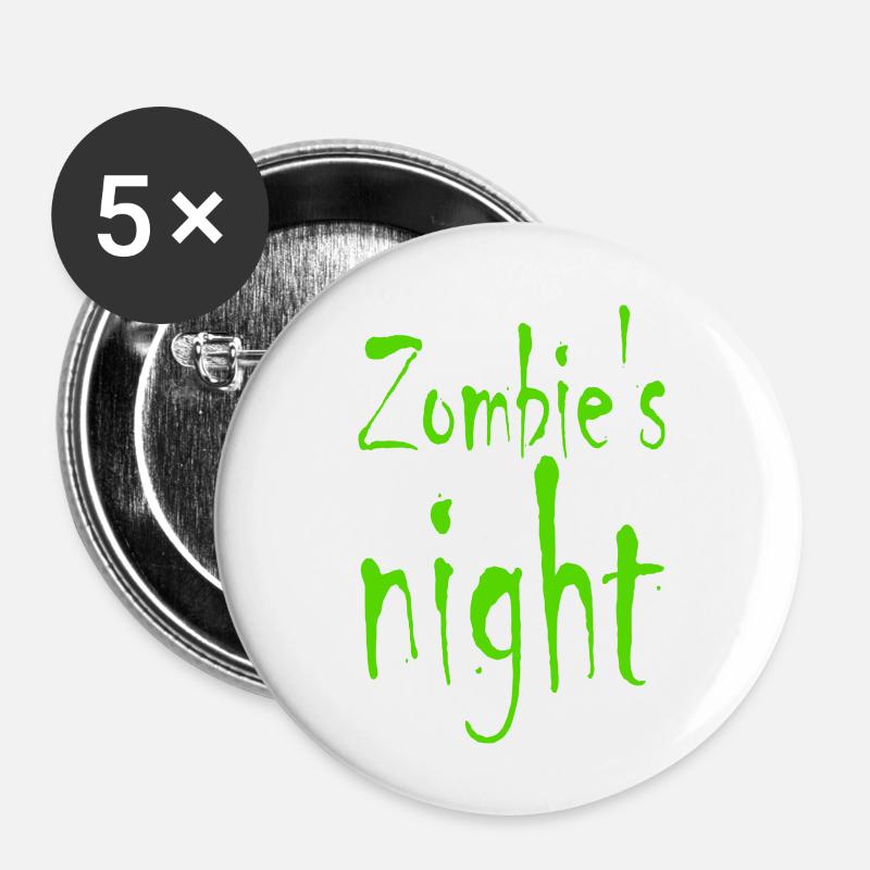 Halloween 4 - Buttons small 1''/25 mm (5-pack) - white