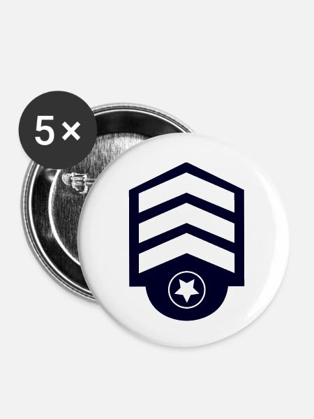 Abzeichen - Buttons klein 25 mm (5er Pack) - Weiß