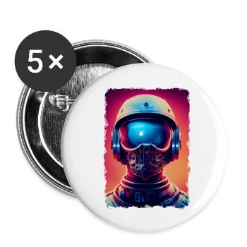 Storm fighters - Buttons small 1''/25 mm (5-pack) - white - Front