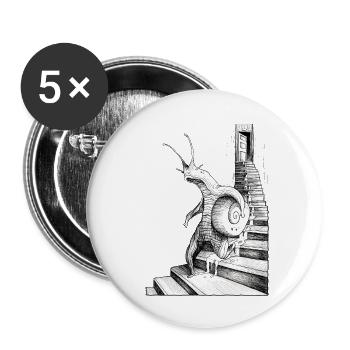 DIE WENDELTREPPEN - Buttons klein 25 mm (5er Pack) - Weiß - Vorne